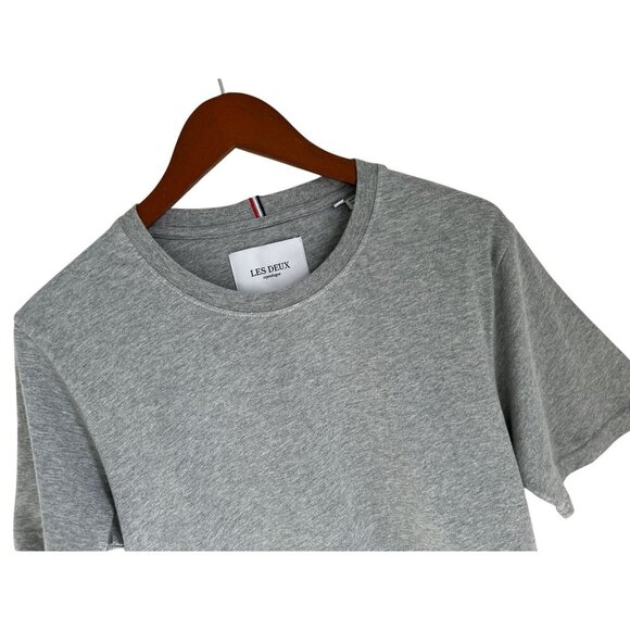 LES DEUX Marais T-Shirt Cotton Gray Crewneck Size Small - Picture 2 of 8